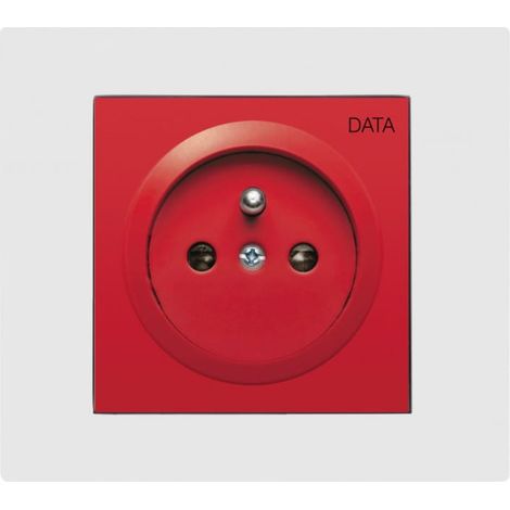 Prise de données Vestra Single sans cadre, encastrée, IP20, rouge, 3842-10