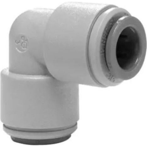 Coude égal rigide 90° Push-Fit en acétal gris pour tuyau 5/16" (8 mm)