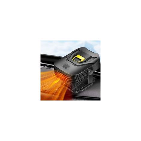 Chauffage de Voiture - Dégivreur Portable amélioré pour Pare-Brise 12V 150W Chauffage Rapide 2 en 1 et Ventilateur de Refroidissement avec Base pivotante à 360° Compatible avec Les véhicules