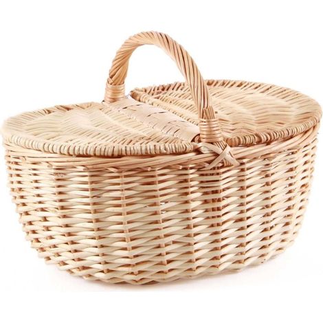 Cesto in vimini bianco, 40X26H36 cm (1/2)
