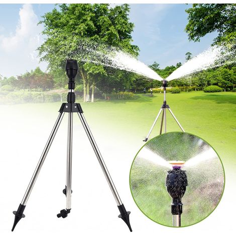 Arroseur Rotatif Automatique, Trépied Télescopique pour Pelouse et Jardin – Système d'Irrigation Économe en Eau