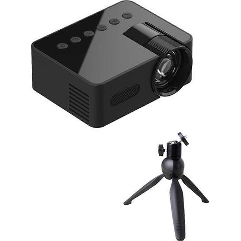 Mini projecteur LED HD 1080p sans fil pour téléphone portable avec support, lecteur vidéo portable pour home cinéma - A (1/5)