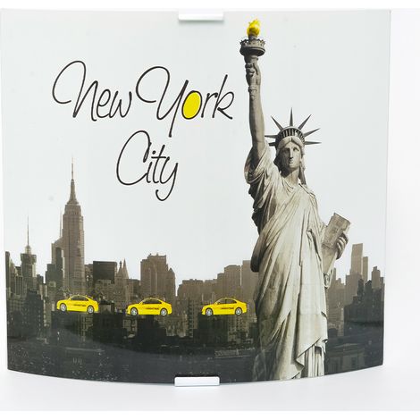 Applique murale lampe intérieur en verre New York Compatible LED E27 (1/4)