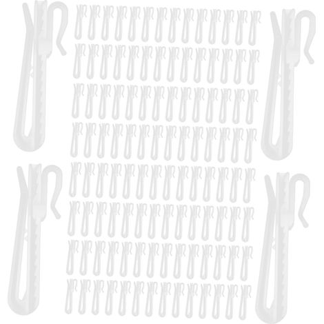 Window and Door Curtain Hooks 7cm Durable Plastic Extendable