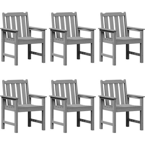 Maison Exclusive - Gartenstuhl 6 pcs Hellgrau 65,5 x 59 x 88 cm P