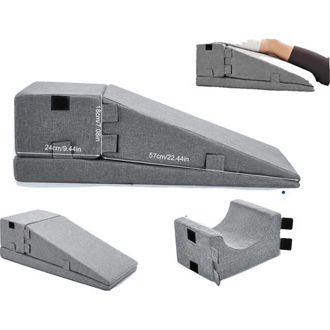 Cuscino per elevazione gambe, design modulare, supporto confortevole, GRIGIO SCURO (1/2)