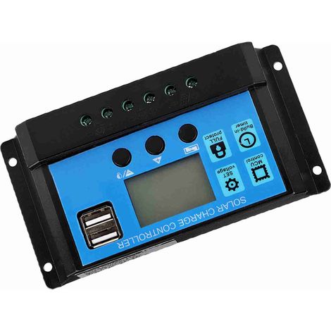50A 12V/24V PWM-Solarladeregler, automatischer Solarmodulregler mit LCD-Bildschirm (1/5)