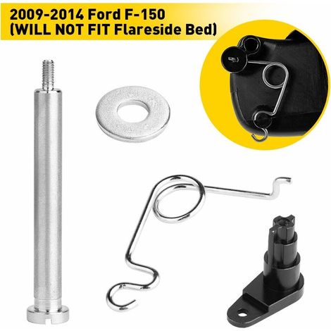 Resorte de la puerta del depósito de combustible y pasador de bisagra para Ford F150 09-14, soporte de reparación de la bisagra del depósito de combustible con resorte (1/5)