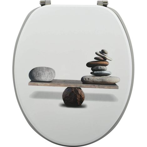 Tapa de inodoro Spirit MDF - Bisagras de acero inoxidable MSV