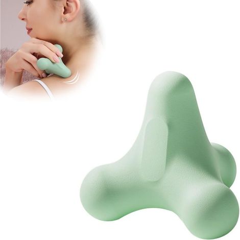 Boule de Massage, Conception à Quatre Coins, Vert, pour Épaules, Cou, Mains et Pieds (1/5)