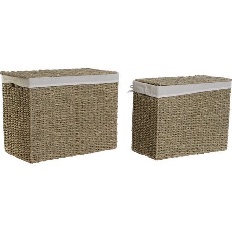 Cesta Ropa Set 2 Seagrass Lino 45X25X36 Natural (1/4)