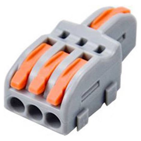 Ledbox – Connecteur rapide 1 à 3 fils 0,2-2,5mm2 – Raccordement rapide et sécurisé – 250V / 32A – Nylon/PC pour installations électriques (1/4)