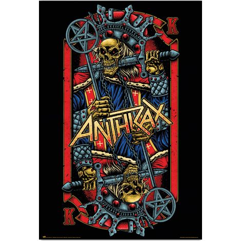 Grupo Erik Poster Anthrax, Evil kings - Laminas decorativas 61x91,5cm a todo color  Posters para pared ideal decoración habitación