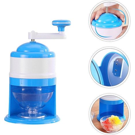 Broyeur à glace : Broyeur à glace manuel portable pour smoothies maison et crèmes glacées aux fruits (1/5)
