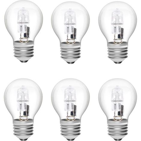 E27 Ampoules Halogènes 28W G45 en Verre à Intensité Variable Blanc Chaud 2700K Lampe en Forme de Balle de Golf Ampoule à vis Edison Coque Transparente pour Lustre ( Lot de 6) (1/5)