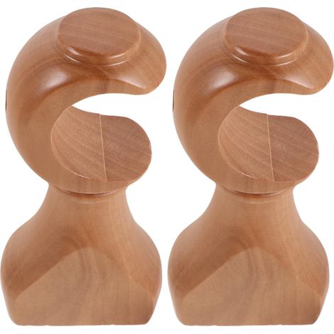 Support de Tringle à Rideaux en Bois 2 Pièces, Montage Mur Plafond (1/5)