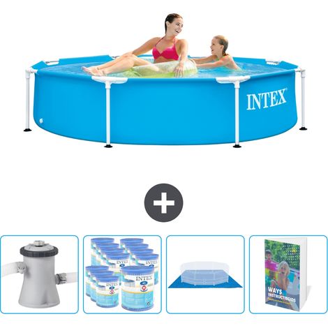 Intex Piscine Tubulaire Ronde - 244x51 cm - 5-pièces SCB119 (1/5)