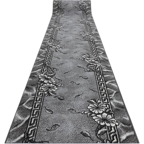 Läufer BCF MORAD Trio Blumen, Blätter grau / creme 100 cm grey 100x250 cm