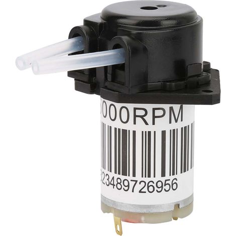 Pompe péristaltique miniature silencieuse 6V pour titrage, pompe auto-amorçante CC (noir mat) (1/5)