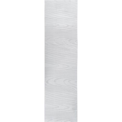 Alfombra de pelo de conejo sintético peluda motivo vetas 80 x 300 cm gris claro Ontake (1/5)