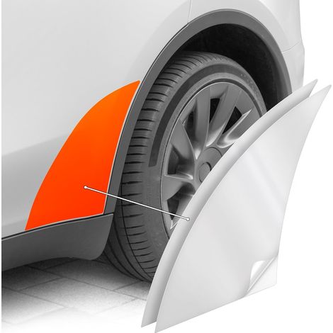 Protection de Passage de Roue pour Tesla Model Y I 2020-2026 - Protection Anti-Gravillons - Film Transparent Autocollant (1/5)