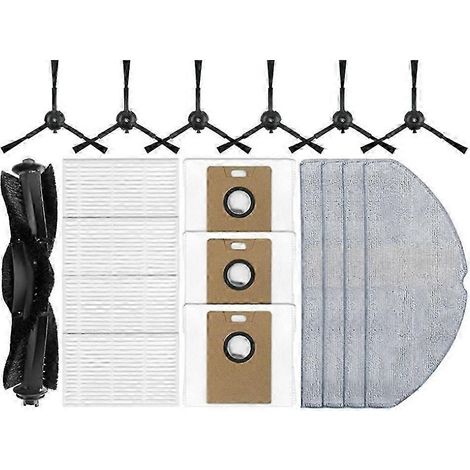 Kit d'accessoires de 18 pièces compatible avec les aspirateurs Tapo RV30 Max / RV30 Max Plus / RV20 Max / RV20 Max Plus : unité principale, brosse latérale, filtre, serpillière, sac à poussière (1/5)