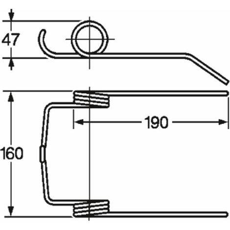 Dente mietitrebbia adattabile New Holland 435428 filo 5,5