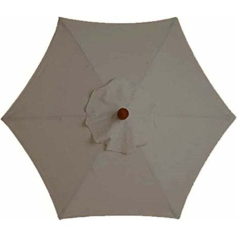 Housse De Rechange pour Parasol - 6 Baleines - 3 M - Impermable - Anti-Ultraviolet - Tissu De Rechange (3M / 9.8Ft,Khaki) (1/4)