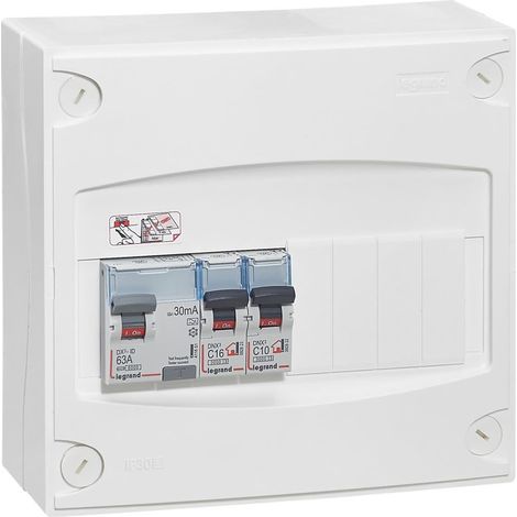 Tableau électrique prééquipé 1 rangée, blanc, IP30, IK05