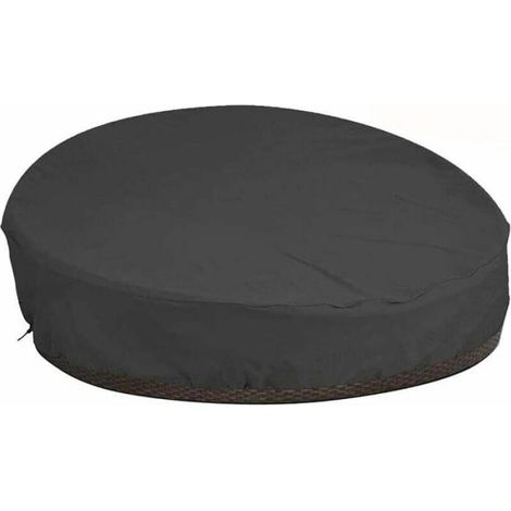 Housse de chaise ronde pour canapé-lit avec sangles et poignées, pare-soleil extérieur imperméable, tissu Oxford 210D (1/5)