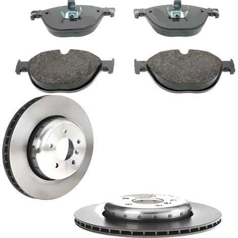 KIT FRENI ANTERIORI compatibile con BMW 7 (F01,F02,F03,F04) - DISCHI + PASTIGLIE OEM: FDB4285 / A 00 422 / 18121 , 18122 , 18674 , 18673 /SOSTITUZIONE DIRETTA/BASSA POLVERE/SILENZIOSO (1/5)
