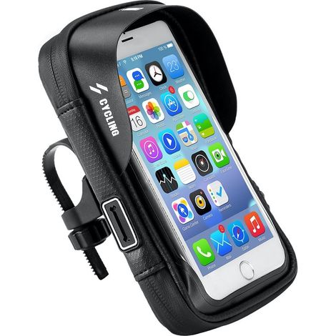 Bolsa Soporte de Teléfono Móvil para Bicicleta Accesorio para Manillar con Pantalla Táctil 6 Pulgadas