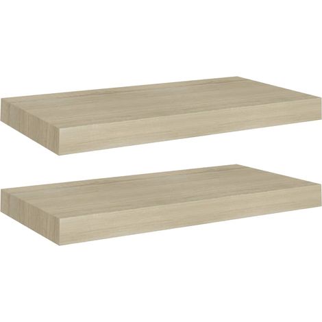 Estantes flotantes de pared 2 uds MDF roble 50x23,5x3,8 cm vidaXL (1/6)