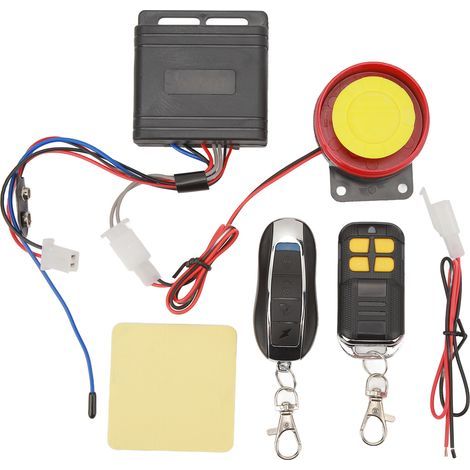 1-Wege-Motorrad-Fernbedienungsalarmanlage, wasserdichtes 12V-Diebstahlsicherungssystem für Motorräder und Roller. (1/5)