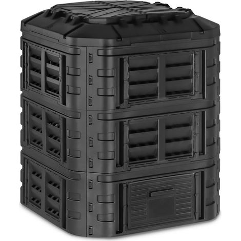 Composteur de jardin - hillvert - 860 l - Arrosage goutte-à-goutte - Ventilation (1/6)