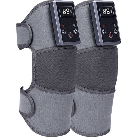 Genouillère de Massage Chauffante - Enveloppement 3D, 5 Niveaux de Chaleur et Vibration pour Soulager les Douleurs Articulaires (1/5)