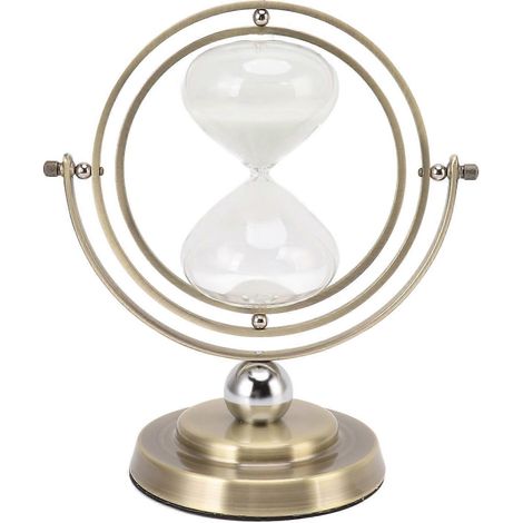 Sablier métallique moderne, chronométrage précis et décoratif, design épuré en bronze, minuterie délicate pour la maison, instrument de mesure du temps élégant. (1/5)