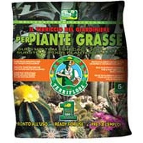 1PZ TERRICCIO DEL GIARDINIERE PER PIANTE GRASSE LT.5