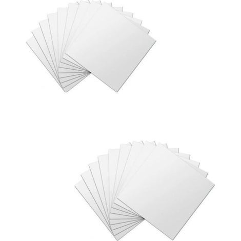 Set of 18 self-adhesive mirror wall stickers, 15 x 15 cm. Decorative effect to visually enlarge the space. Easy installation on smooth walls.