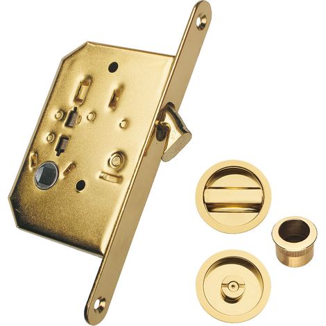 Blocco per porta scorrevole PCR03 in acciaio con finitura oro 160x70x16mm