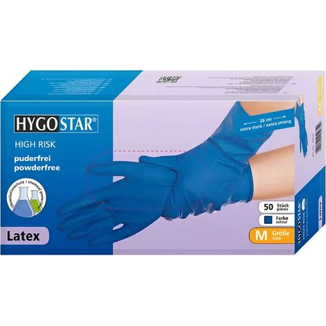 Hygostar Chemikalienschutzhandschuhe "High Risk" Latex 50 Stück (1/3)