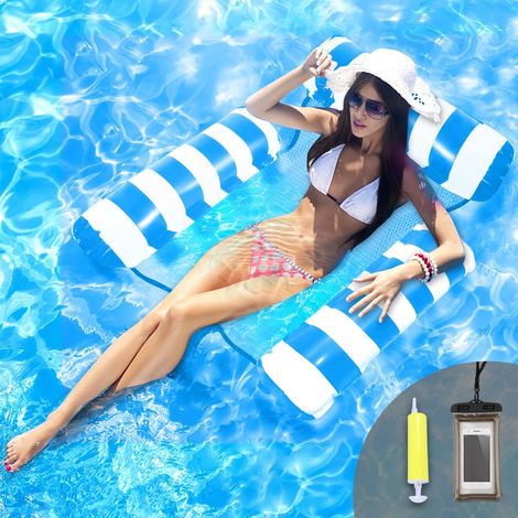 Bouee Piscine Adulte, Hamac Flottant Matelas Piscine Gonflable Siege Piscine Transat (1/5)