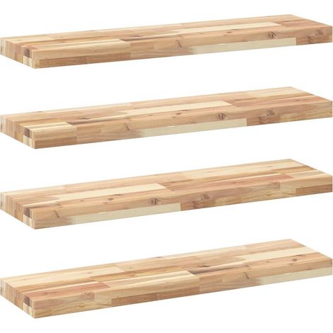 Maison Exclusive - Schweberegale 4 Stk. 100x20x4 cm Massivholz Ak