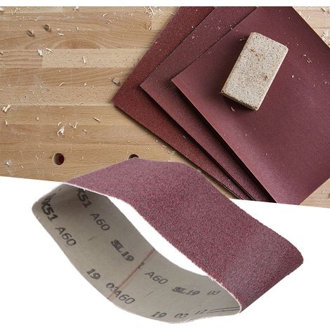 10 bandes abrasives circulaires de ponçage 457 x 75 mm en oxyde d'aluminium (180) (1/5)