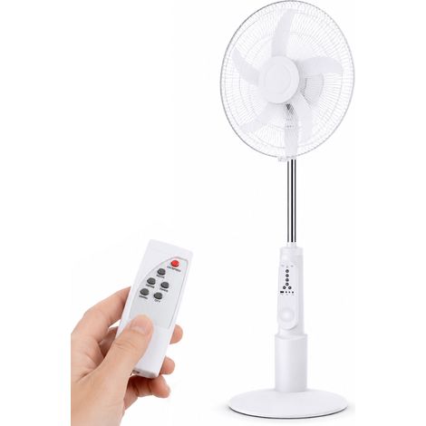 Ventilatore da Terra 105cm Ricaricabile Diametro 40cm potenza 55W e Telecomando