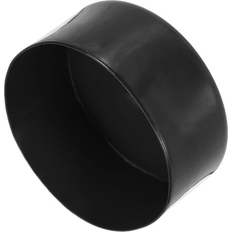 2 x Rubber End Caps 115 mm ID x 80 mm H Black Vinyl Bolt Covers for Round Tubes, Screw Thread Protectors (1/5)