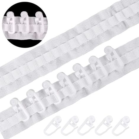 Rideau de 30 m x 2,5 cm avec ourlet roulé et dentelle, avec 50 (1/5)