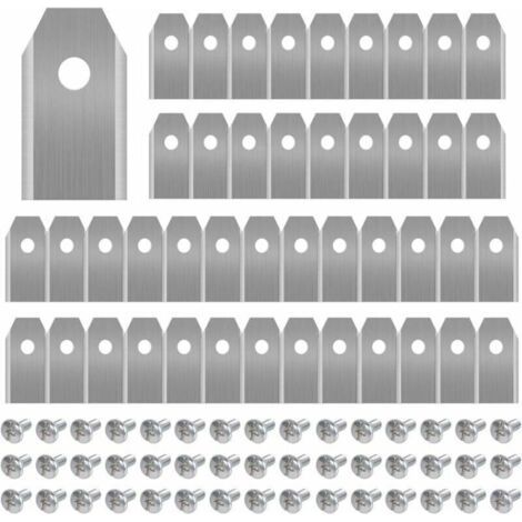 LaBlanc - 45 lame in titanio per tutti i rasaerba robotizzati Husqvarn/Automower/Yardforce/Gardena (3 g-0,75 mm) con 45 viti, lame di ricambio per modelli 105, 310, 315, 320, 420, 430x, r40i