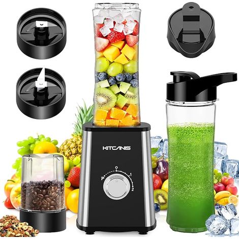 Mini Smoothie Maker, Electric Blender, Adjustable Speeds Portable Bottles Grinding Cup for Ice Fruit Vegetable Nuts (1/4)