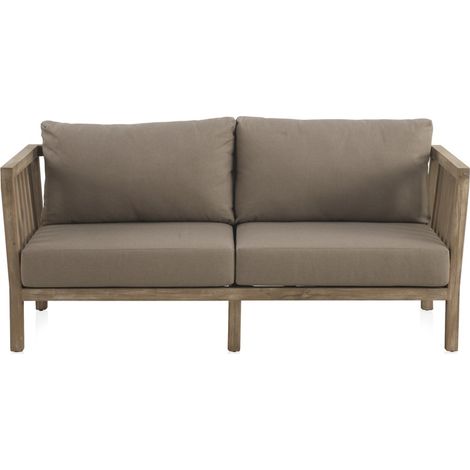 Canapé en bois d'acacia avec coussins Collection Legno (1/5)